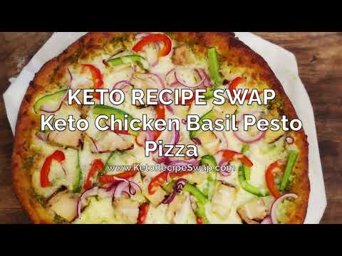 Keto Chicken Basil Pesto Pizza