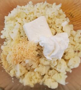 Cauliflower mash ingredients