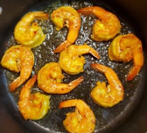 shrimp fried until pink