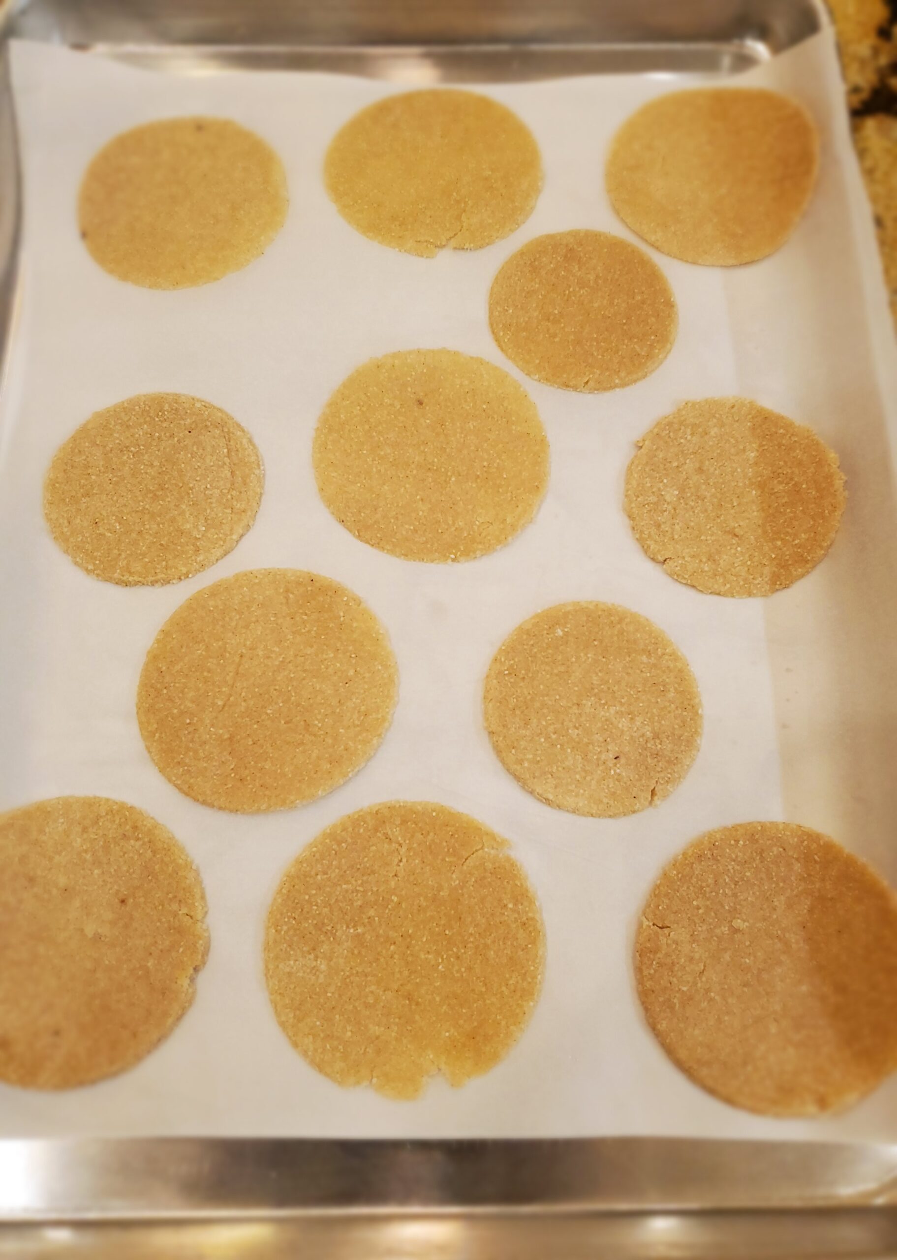 Poori dough cut