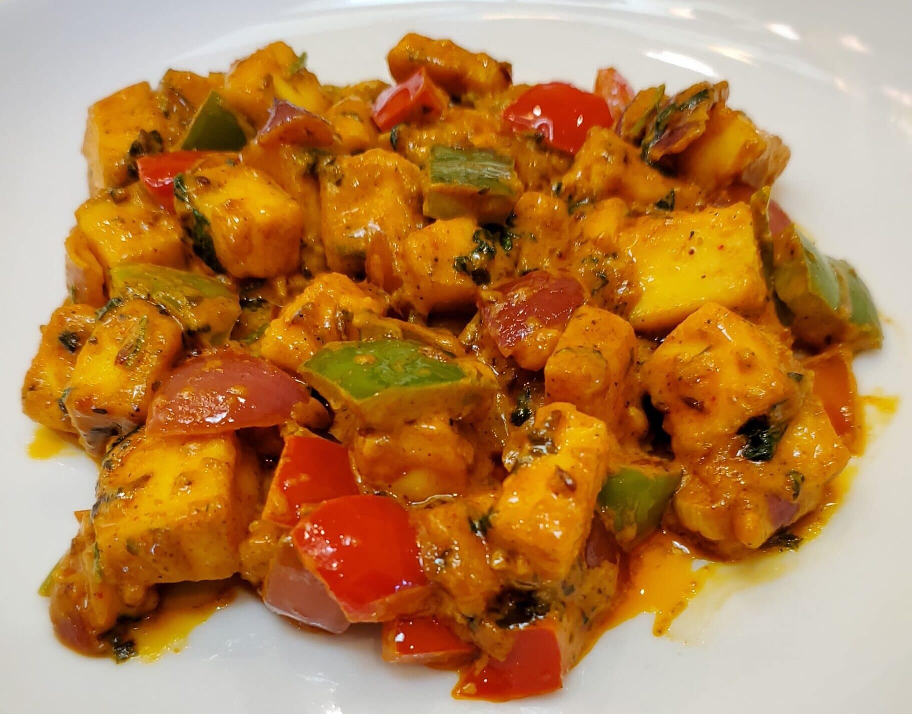 Keto Paneer Stir Fry Close up