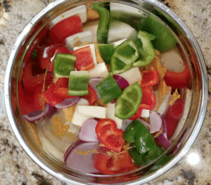 paneer tikka bell peppers and onions
