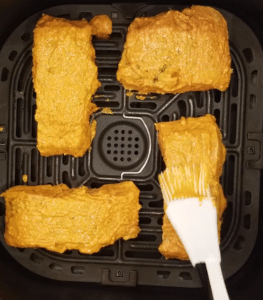 Brush marinade tandoori salmon air fryer