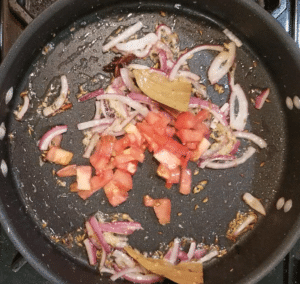 tomatoes and stir