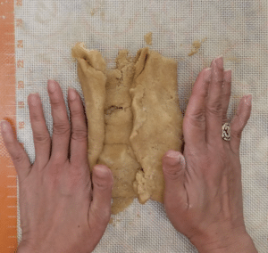 Fold in edges of egg puff dough