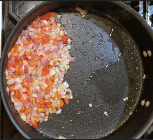 keto egg cauliflower fried rice one side