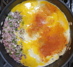 eggs and chili powder and salt